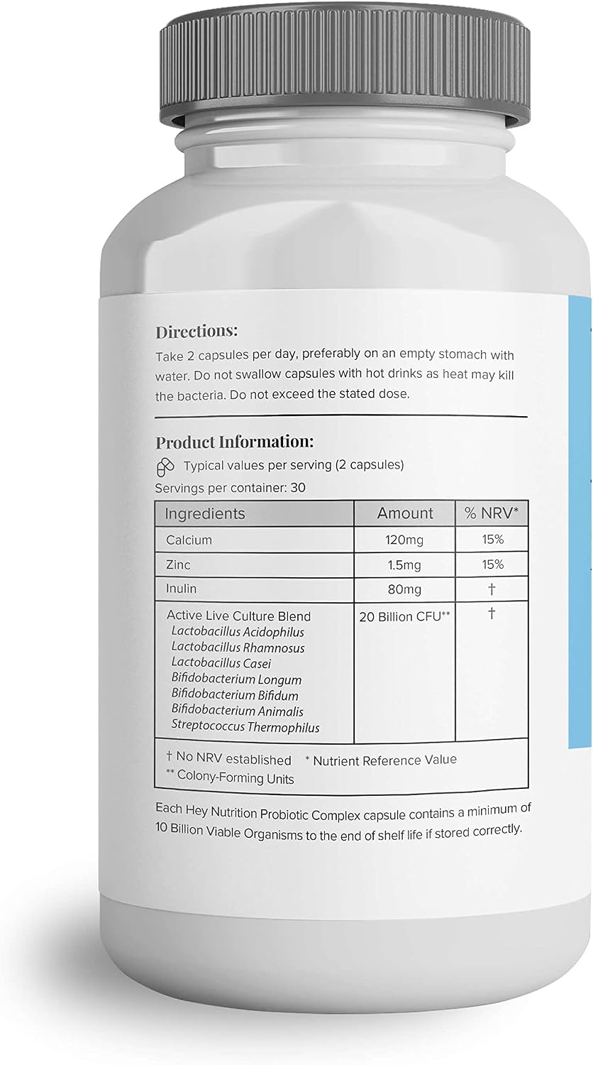 Complément alimentaire Complexe de probiotique de Theonia - 7 souches puissantes avec 20 milliards d’UFC par dose journalière - système immunitaire, la digestion et la santé de la peau - 360 gélules 360 unité (Lot de 1)