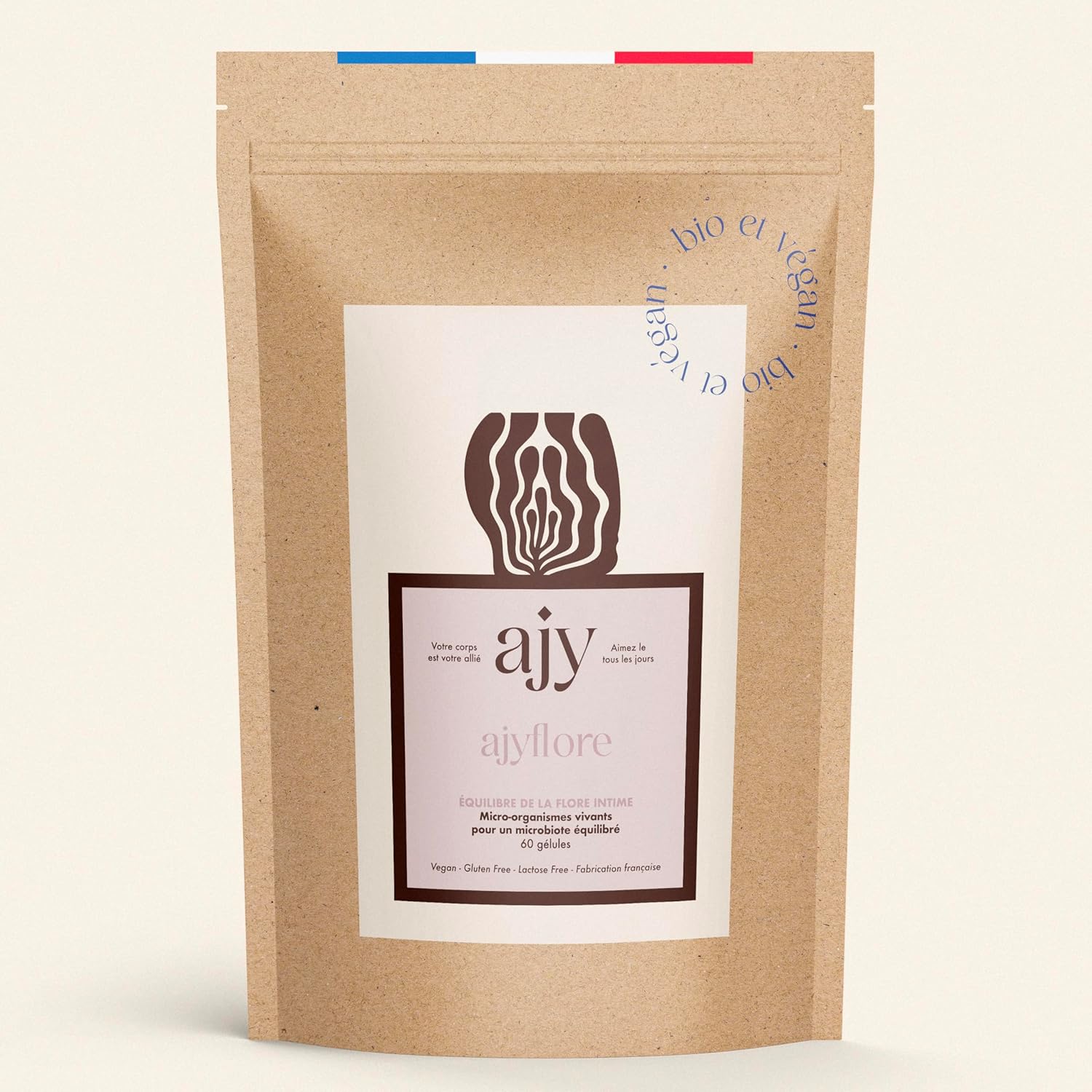 FLORE Probiotique flore intime - Equilibre vaginal & anti infections - Lactobacillus, 3 souches - 60 gélules