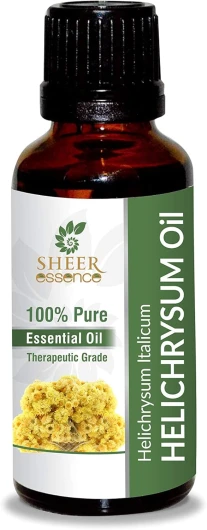 Helichrysum Oil -(Helichrysum Italicum)- Essential Oil 100% Pure Natural Undiluted Uncut Therapeutic Grade Oil 0.33 FL.OZ