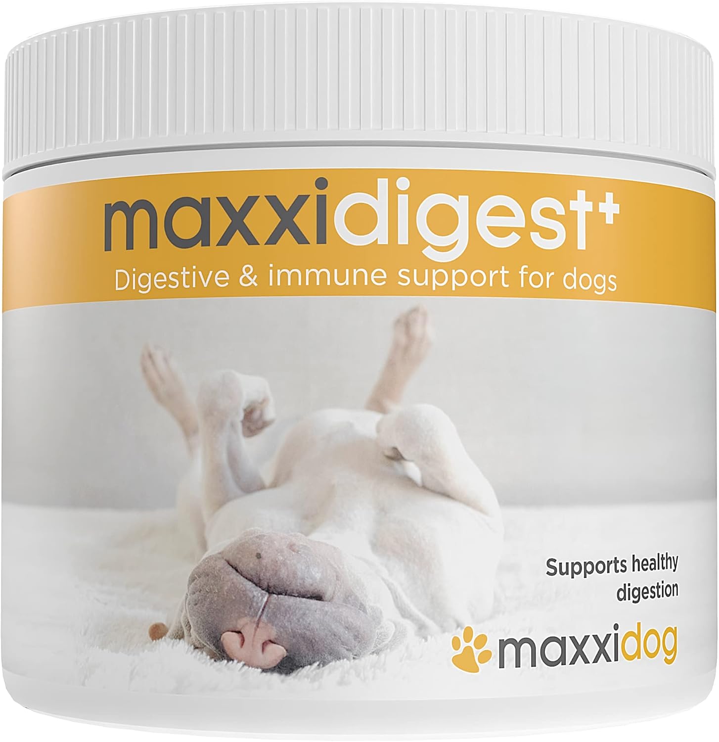 Maxxidigest+ Probiotiques, prébiotiques et enzymes digestives pour chiens - Complément avancé pour le système digestif et le système immunitaire des chiens - Poudre sans OGM - Poudre 200 g