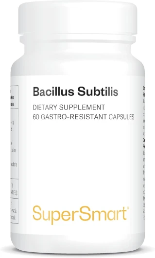 Bacillus Subtilis - 3.1 Milliards CFU - Améliore les Défenses Naturelles - Contribue à Lutter contre les Bactéries et Micro-Organismes Pathogènes - Vegan - Supersmart
