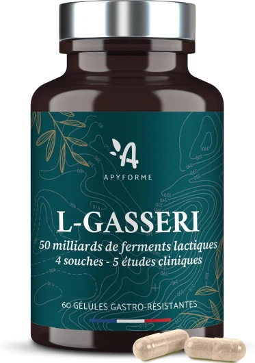 Lactobacillus Gasseri - Probiotique Jusqu'à 50 Milliards d'UFC/Jour - 60 Gélules Gastro-Résistantes - Fabriqué en France par Apyforme