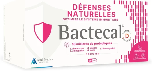 D (Défenses naturelles) - Probiotiques & Prébiotique - Reconstitue la Flore Intestinale et Renforce le Système Immunitaire - Convient à Toute la Famille – 96 gélules