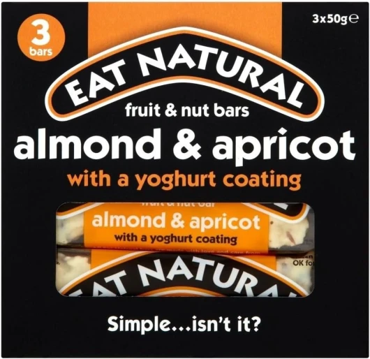 Yaourt revêtus Bars & amandes d'abricot (3x50g) - Paquet de 2