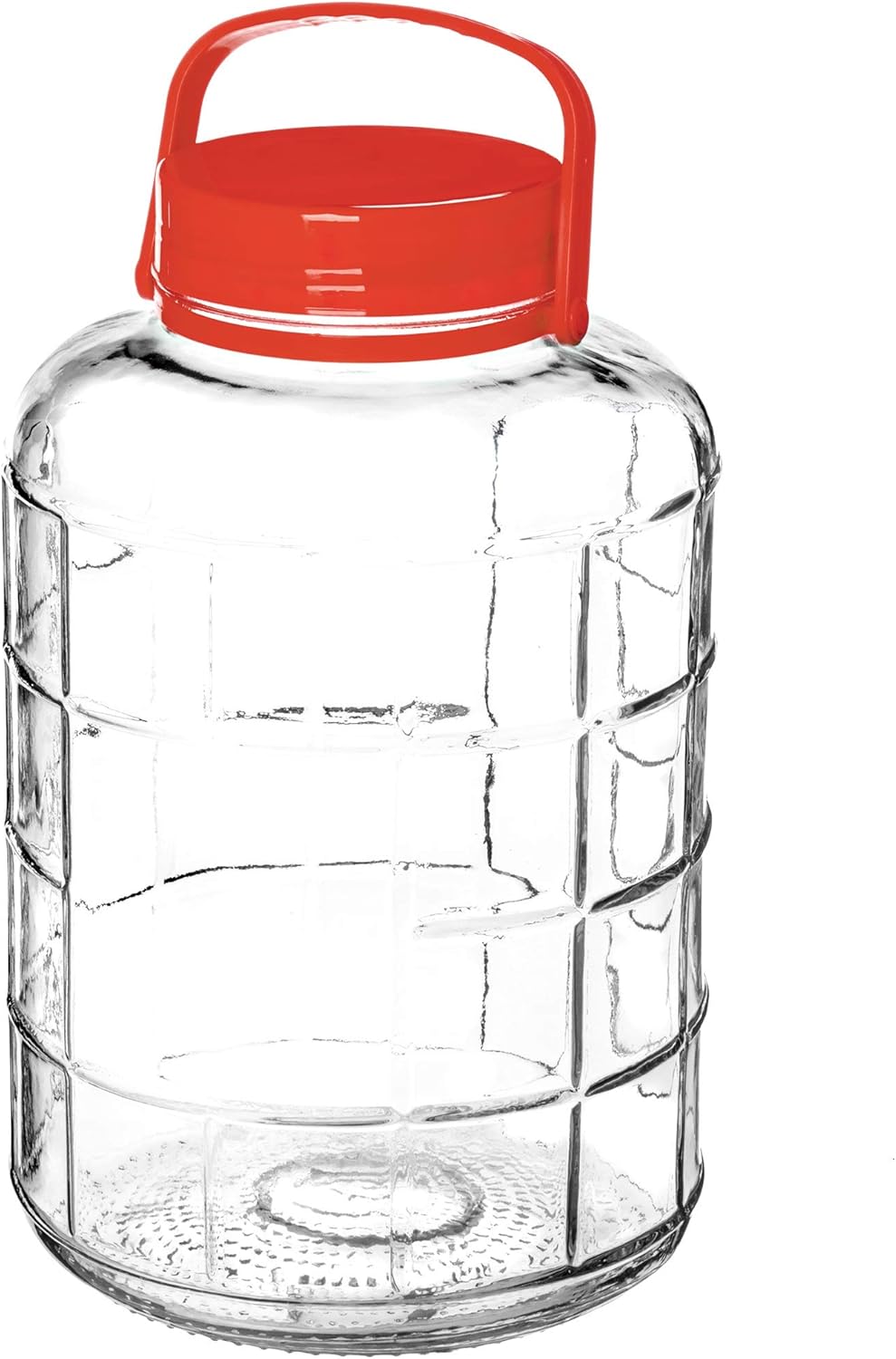 Grand Bocal de Fermentation en Verre, Récipient de Conservation avec Couvercle Hermétique, Idéal pour la Préparation de Cornichons et Choucroute (16 L)