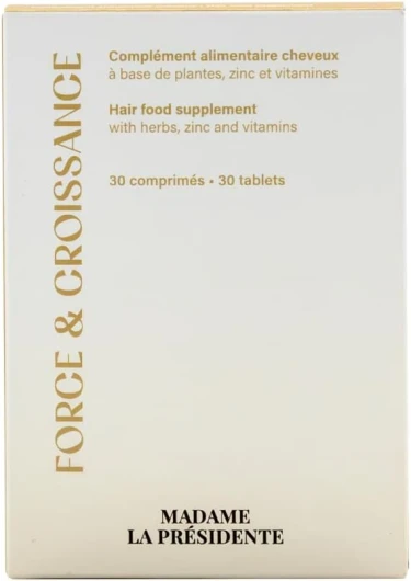 Madame la Présidente - Force et croissance - compléments alimentaires cheveux - stimule la croissance des cheveux, renforce la fibre capillaire, améliore l'état des cheveux