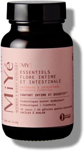 Probiotique flore intestinale & intime Breveté - 4 souches prébiotiques & probiotiques - 60 gélules gastro-résistantes - 1 mois Probiotiques Probiotiques