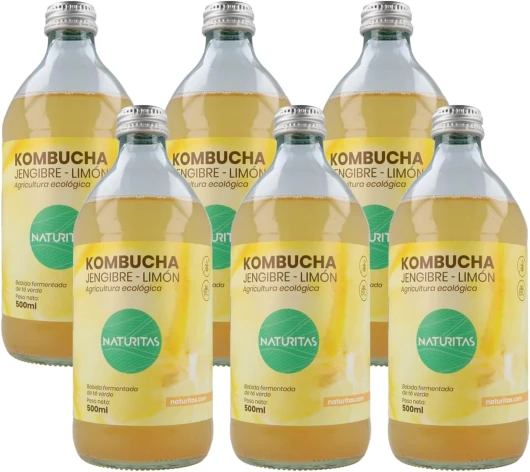 Pack kombucha gingembre-citron Bio 6 unités de 500ml
