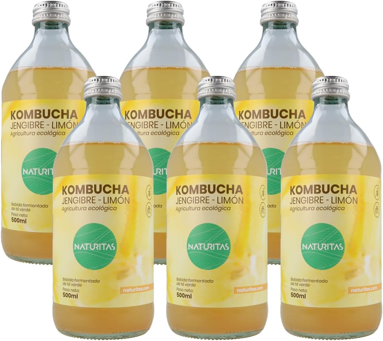 Pack kombucha gingembre-citron Bio 6 unités de 500ml