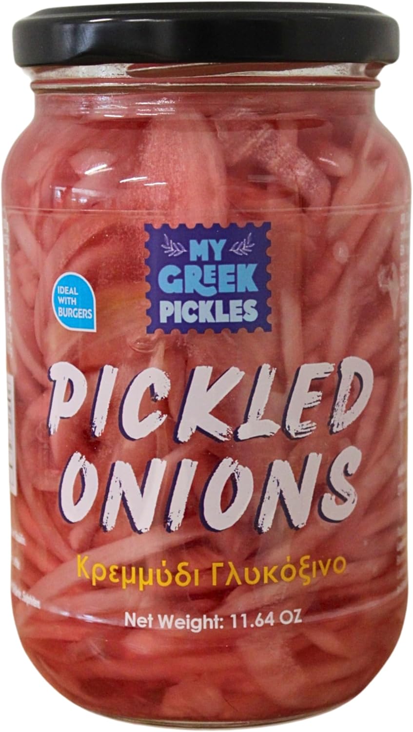 My Greek Pickles Oignons Marinés, Paquet de 2 x 330 g (Total: 660 g) Oignons Marinés 330 g (Paquet de 2)