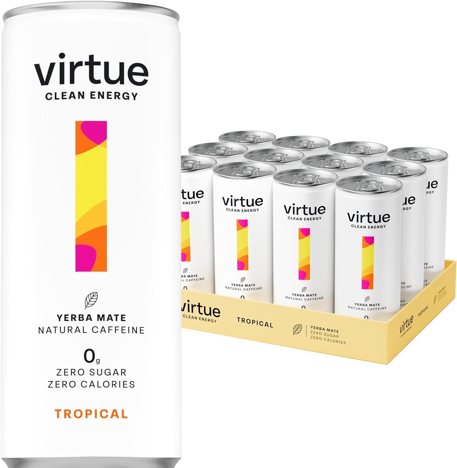 Yerba Mate – Boisson Énergisante Naturelle – Sans Sucre, Sans Calories, Végétalien, Sans gluten, Cétogène, Vitamine B (Fruits Tropicaux)