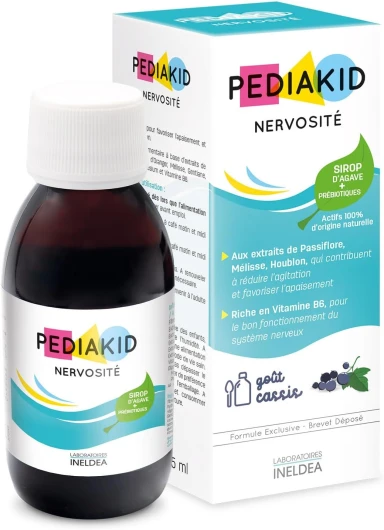 Sirop Nervosité - Complément alimentaire naturel - Formule exclusive au sirop d'Agave - Favorise l'apaisement & l'équilibre émotionnel - Réduit l'agitation - Goût Cassis - Flacon de 125 ml