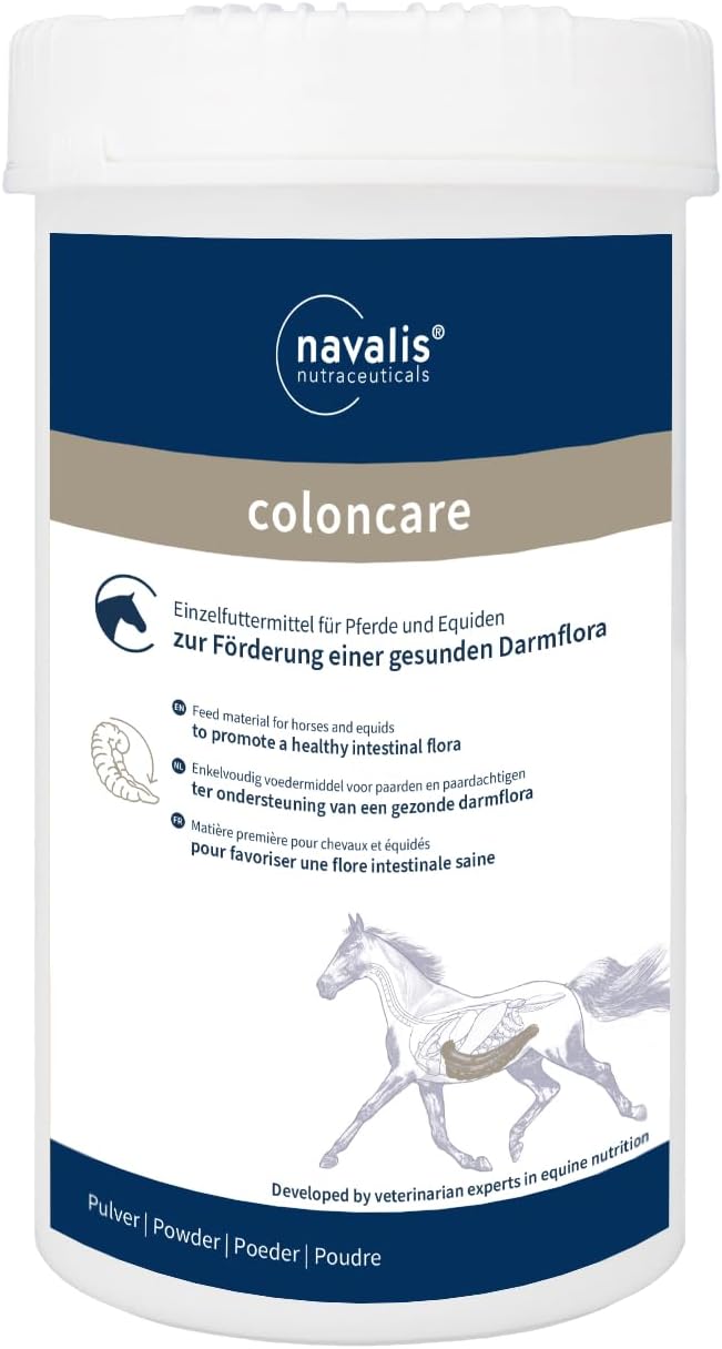 Navalis Coloncare Poudre de cheval - 1,2 kg - Complément alimentaire pour chevaux - Pour soutenir et stimuler la digestion - Peut être utilisé en cas de troubles gastro-intestinaux