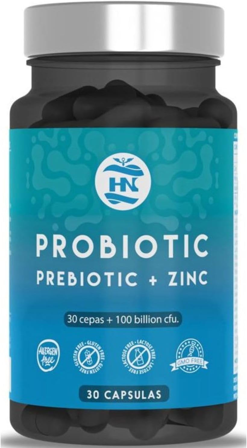 Probiotiques et Prébiotiques - 100 milliards d'UFC - 30 souches bactériennes Prébiotiques et probiotiques avec zinc + inuline pour le soutien immunitaire Probiotique Flore Intestinale (30)