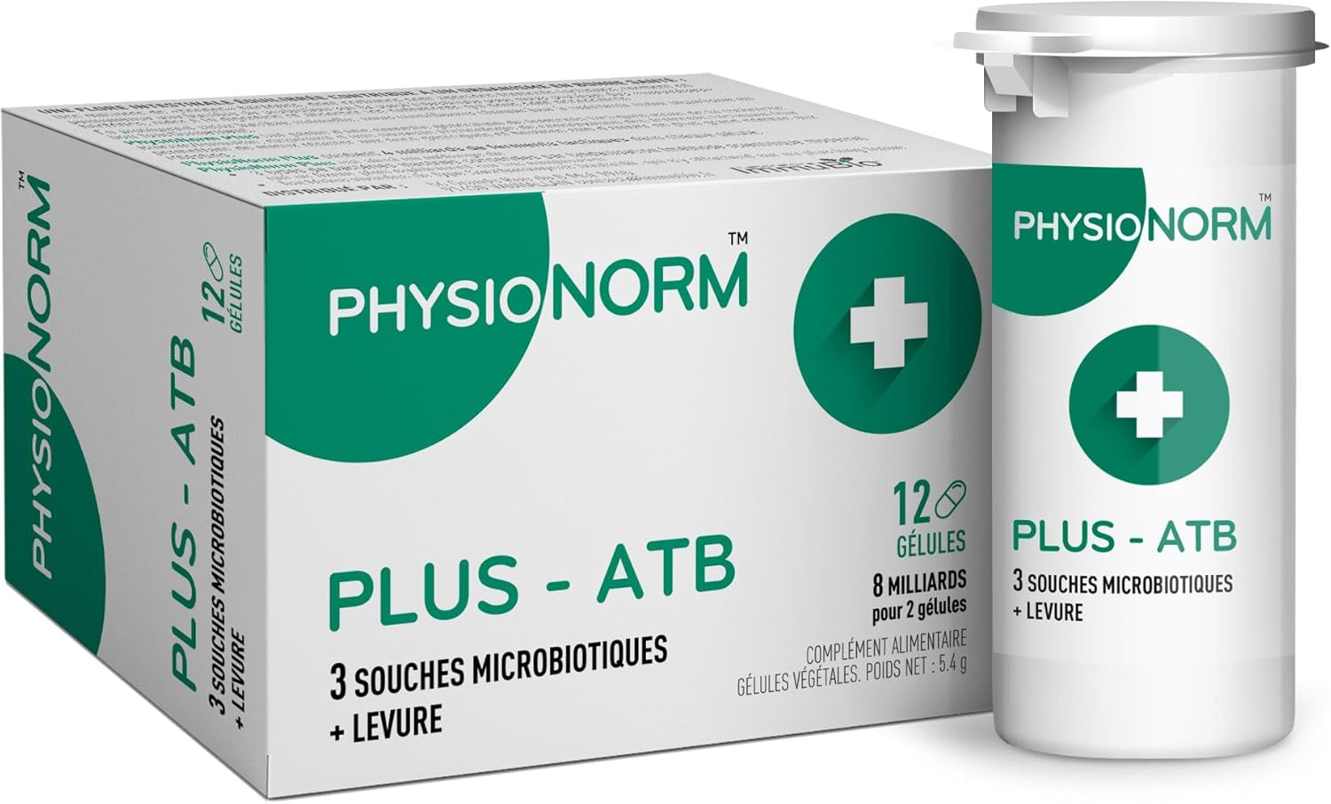 Physionorm™ PLUS-ATB - Complément Alimentaire - Levures & Probiotiques - 12 gélules