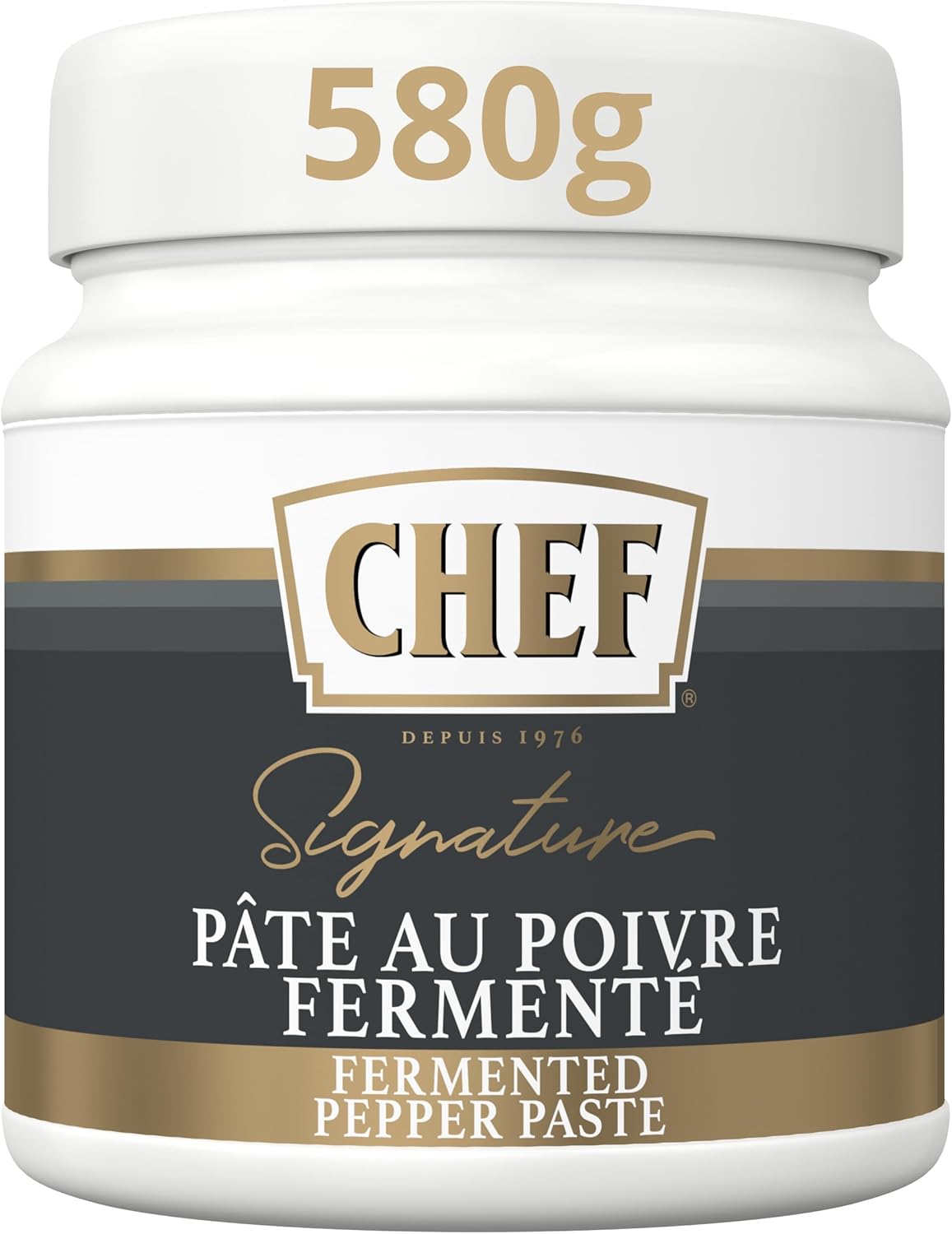 Pâte au Poivre Fermenté - Idéal pour Assaisonnement, Condiment, Sauce, Marinade de Viande ou Poisson, Emulsion - Gain de temps - Aide Culinaire, Fonds, Fumet - Pot de 580g Poivre Fermenté 580g
