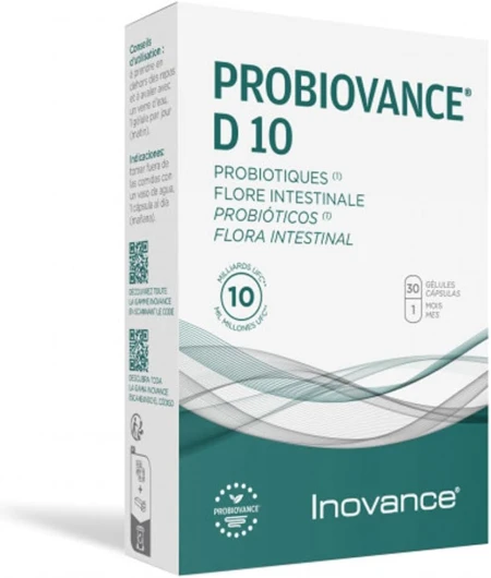 Flore Intestinale 30 Gélules Probiovance D10 Inovance