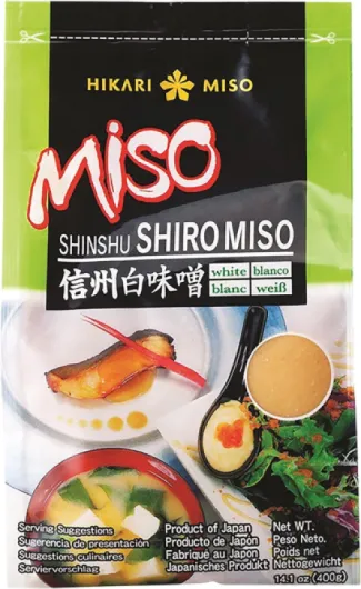 Hikari Miso White Miso-Paste (Shiro Miso), Pâte miso authentique du Japon, sans additifs, 400 g