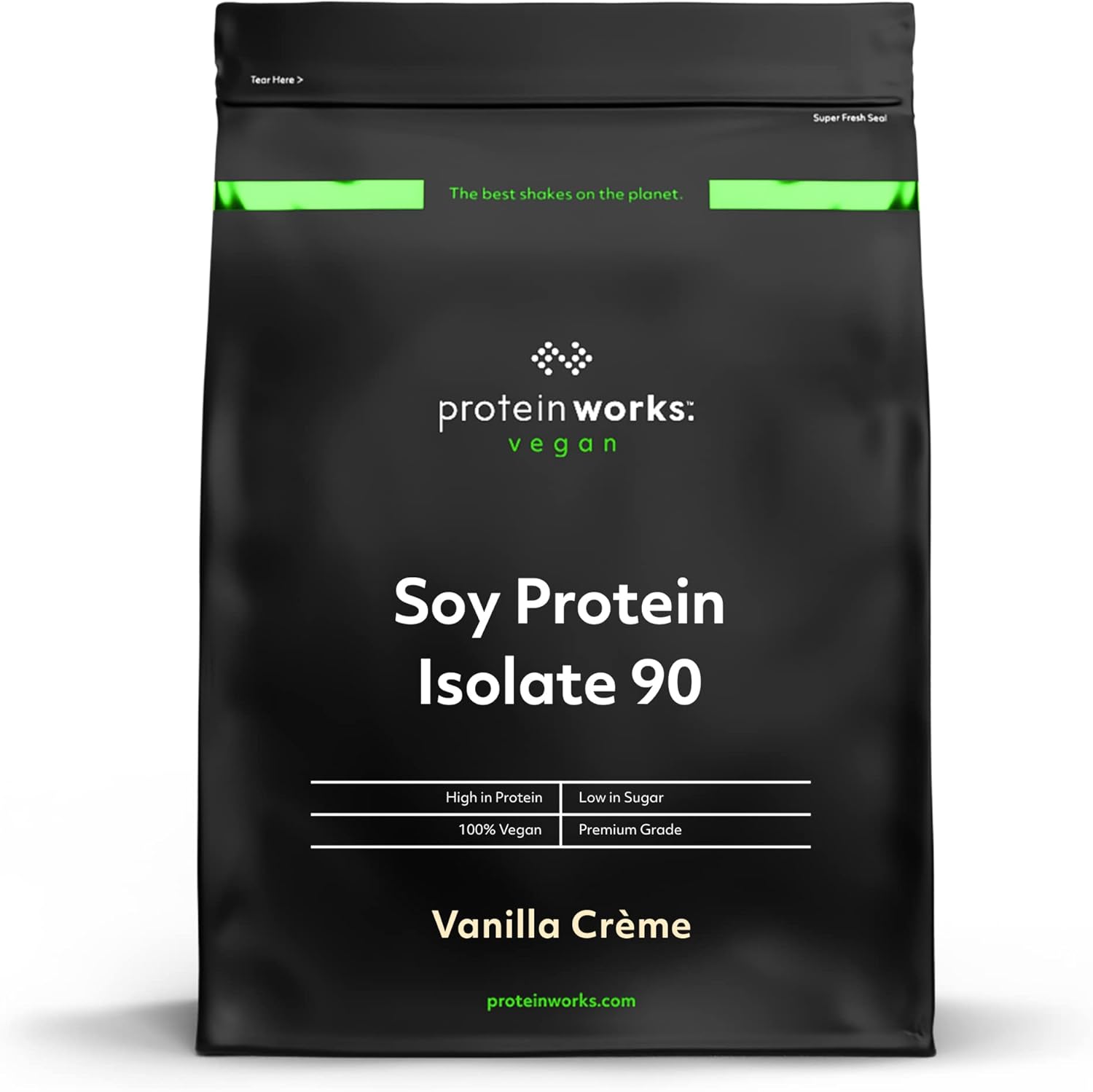 Isolat de protéine de soja 90 - crème vanille - 100% végétalien, issu d'une culture durable - Faible en gras, sans sucre ajouté - Sans gluten - LA PROTÉINE FONCTIONNE - 2 Kg Vanille 2 kg (Lot de 1)