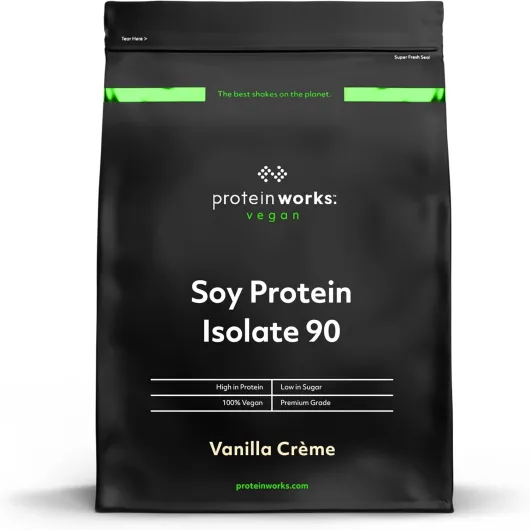 Isolat de protéine de soja 90 - crème vanille - 100% végétalien, issu d'une culture durable - Faible en gras, sans sucre ajouté - Sans gluten - LA PROTÉINE FONCTIONNE - 2 Kg Vanille 2 kg (Lot de 1)