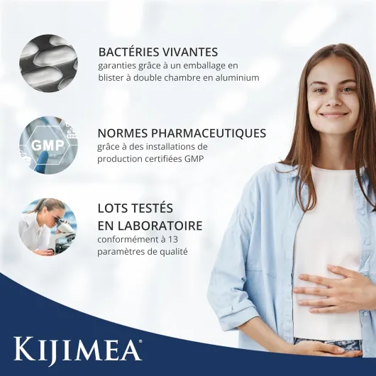 Kijimea® K53 Advance – Gélules de bactéries intestinales à haut dosage - 53 souches de microcultures sélectionnées dans la flore intestinale - avec biotine - >500 milliards d’UFC par boîte 56 gélules 56 unité (Lot de 1)