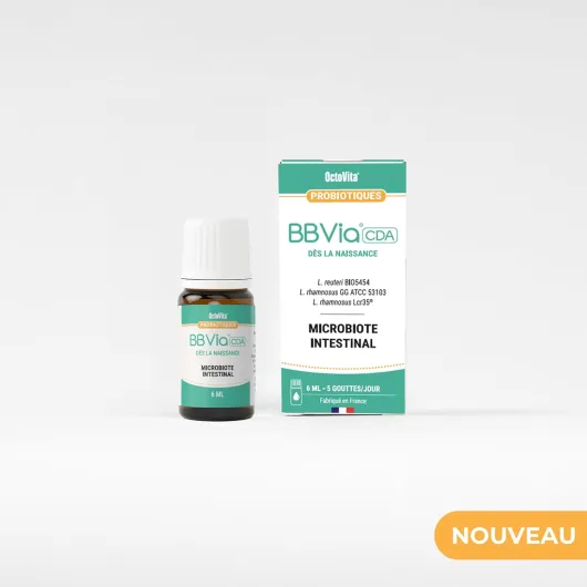 BBVia® CDA Gouttes Probiotiques Bébé – OctoVita – Dès la naissance, Enfant 0-6 ans – Microbiote intestinal – 3 souches probiotiques sélectionnées – Fabriqué en France – Lot de 3x 6 ml 6ml (lot de 3)