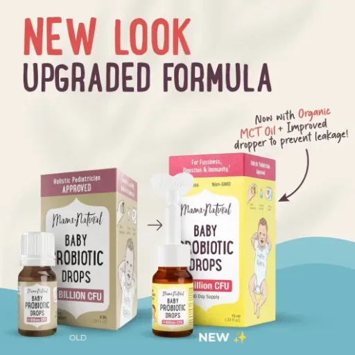 Test Mama Natural Gouttes Probiotiques Bébé : des coliques un peu calmées, mais pas un miracle non plus