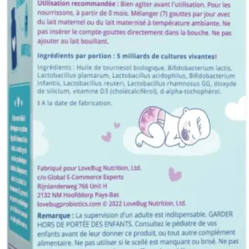 Test Lovebug Probiotics Gouttes bébé : des probiotiques pratiques, mais pas magiques