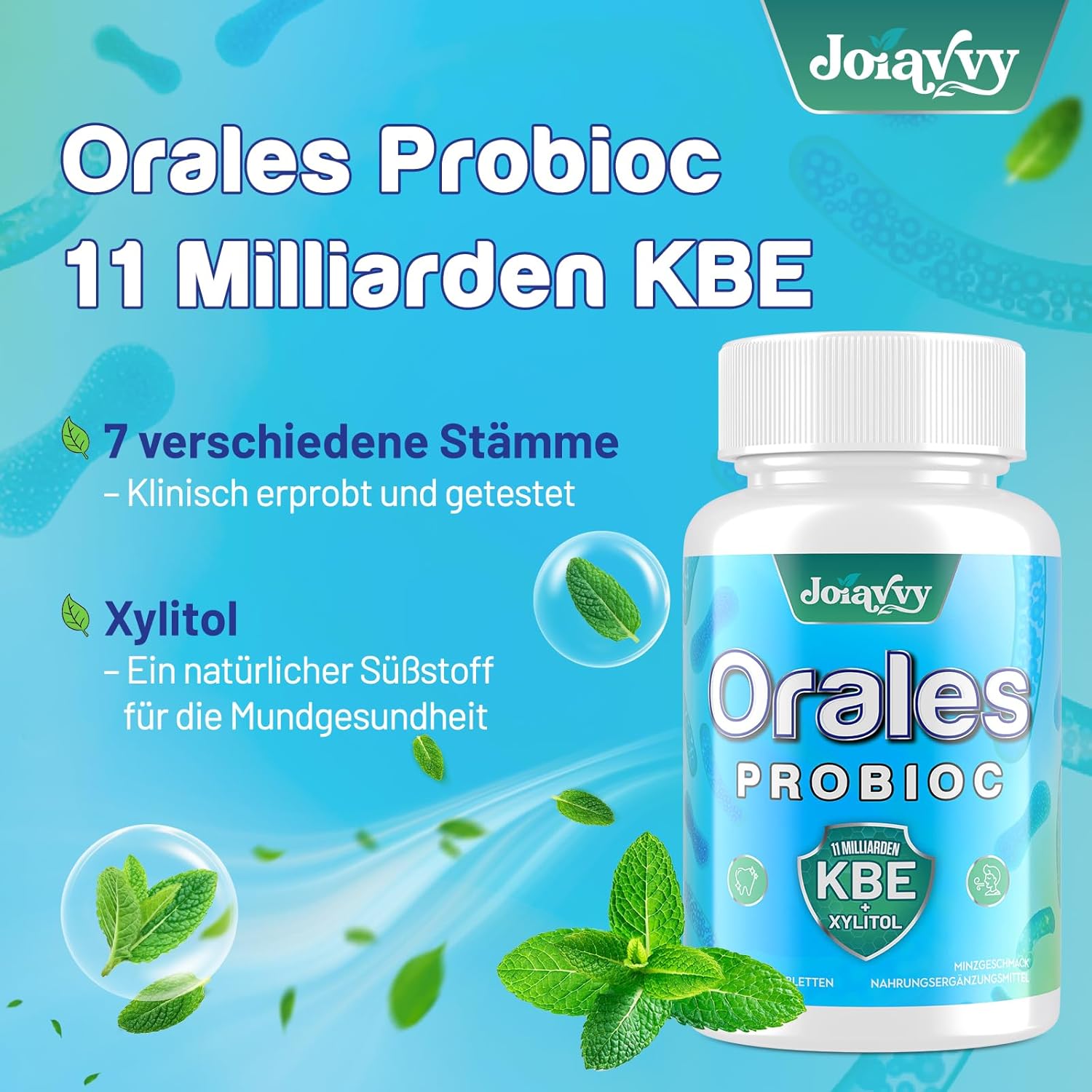 Pastilles Probiotiques Pour La Flore Buccale - 11 Milliards D'UFC, BLIS K12 Et M18, Saveur Menthe Naturelle, Sans Sucre - 7 En 1 (60 Unité (Lot de 2))