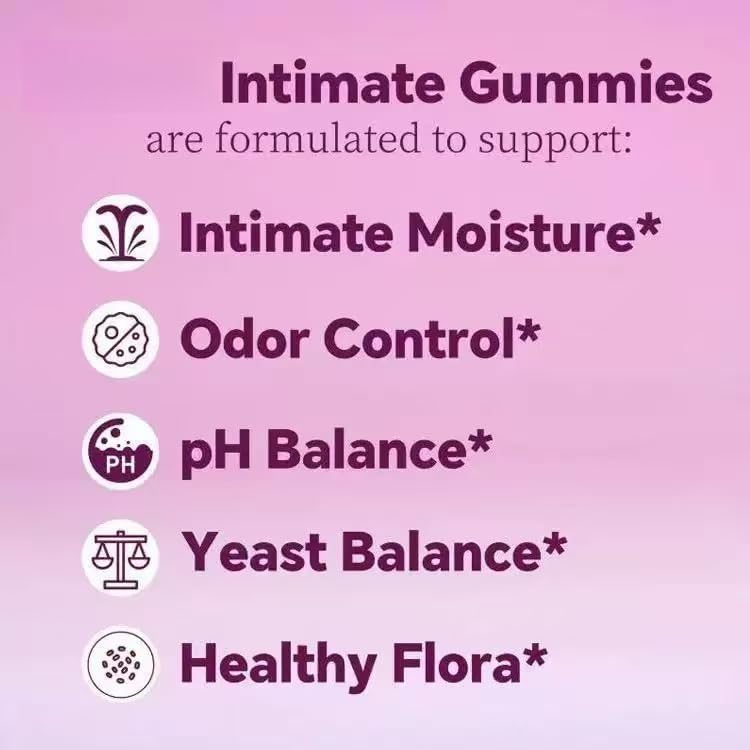 Gummies probiotiques vaginales féminines - Soutient l'humidité intime, le contrôle des odeurs, l'équilibre du pH, l'équilibre des levures, une flore saine - Saveur d'ananas