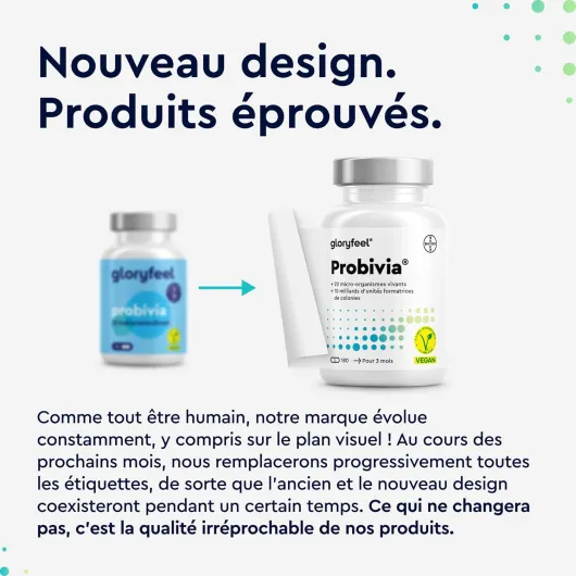 Probivia Probiotique Ferments Lactiques, 180 Capsules Végétaliens, 22 Souches de Bactéries avec Lactobacillus & Bifidobacterium pour la Flore Intestinale, 10 Milliards UFC, Complément Alimentaire
