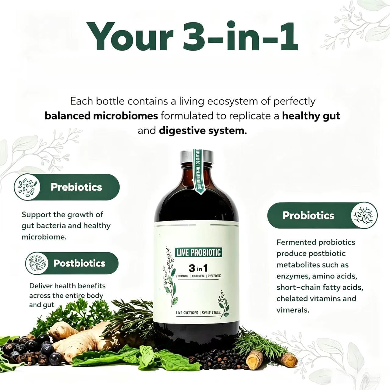 Probiotiques pour la santé intestinale ， Favorise une digestion douce, augmente l'énergie et la vitalité, soutient la santé de la peau, favorise le métabolisme, convient aussi bien aux hommes qu'aux f