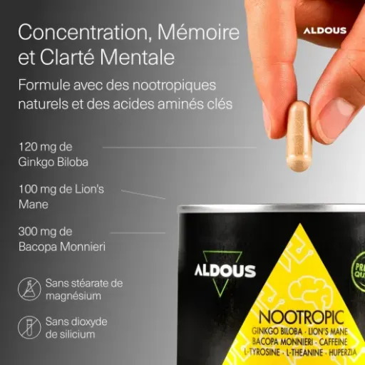 Test Nootropique Naturel Aldous Bio : un petit boost de focus sans trop de chichis